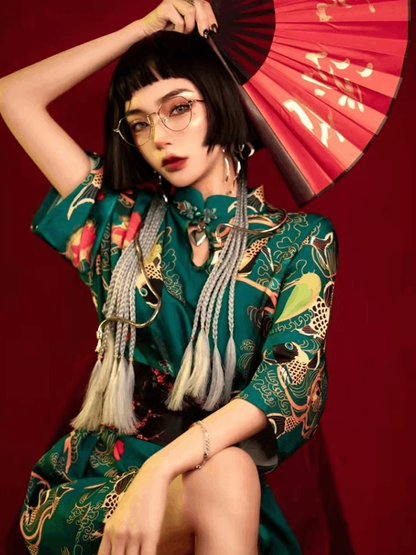 Petite Figures Modern Hanfu Qipao Cheongsam Dress Skirt, gifts for women 2024