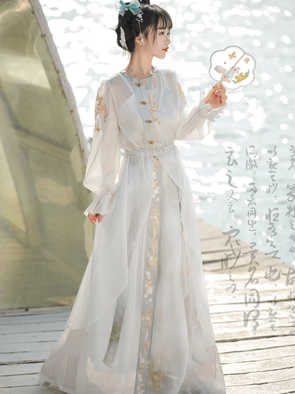 Horse-Face Modern Hanfu Qipao Cheongsam Dress Skirt, gifts for women 2024